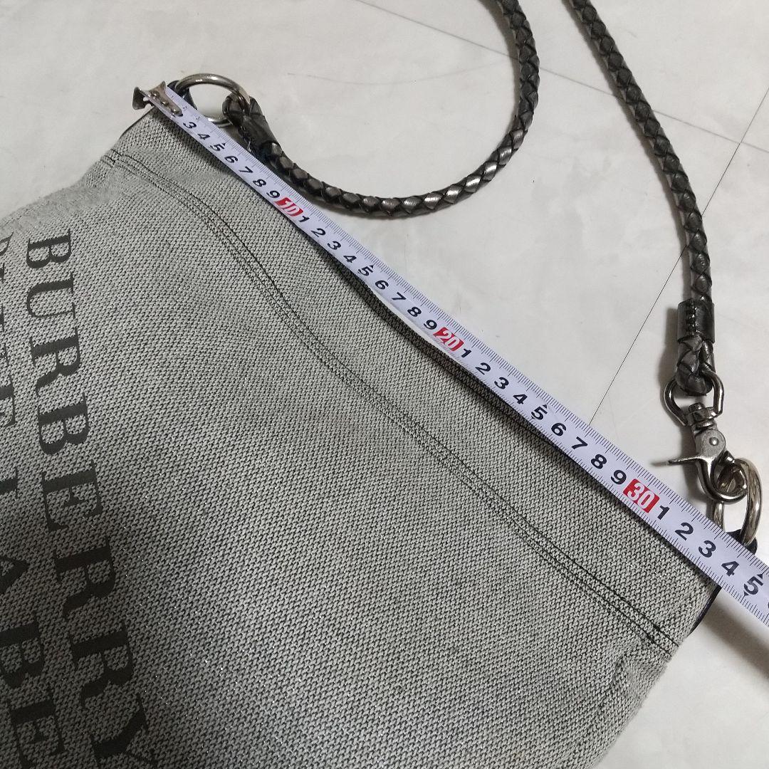 バーバリー ショルダーバッグ キャンバス 編み込み ロゴ バーバリー ショルダーバッグ キャンバス 編み込み ロゴ