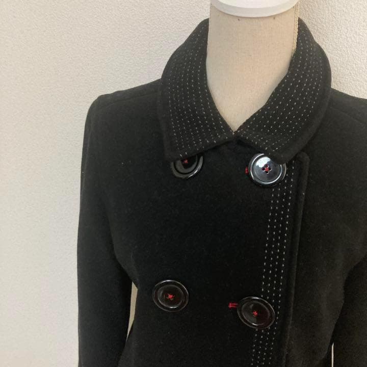 美品】 DKNY JEANS ダッフルコート Ⅼ ブラック ウール 高見え 人気の