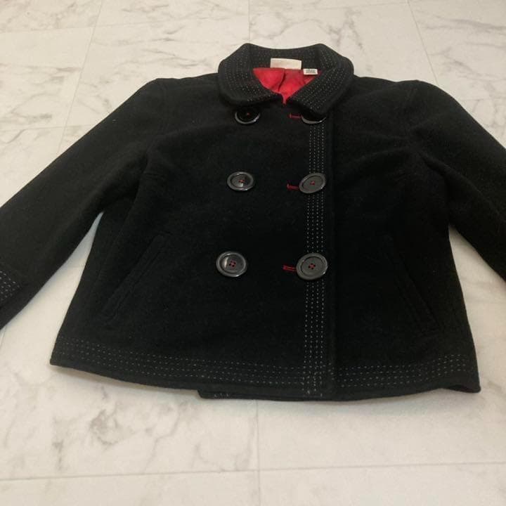 美品】 DKNY JEANS ダッフルコート Ⅼ ブラック ウール 高見え 大量