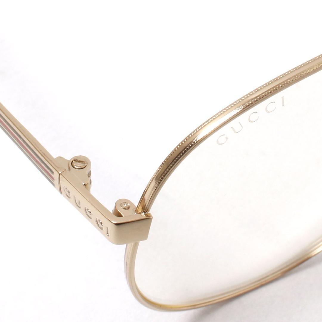GUCCI だてメガネ ゴールド ユニセックス