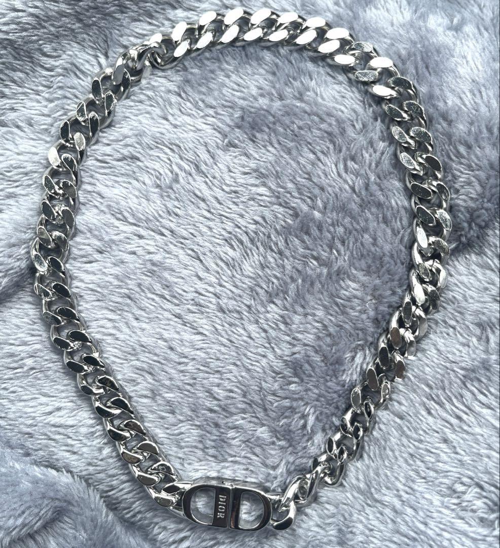 未使用 Dior シルバーチェーンネックレス ディオール ネックレス