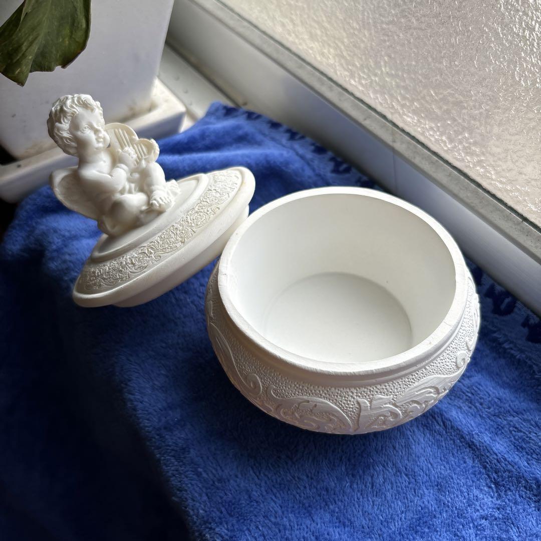 陶器製 蓋付きオーナメント 4個セット