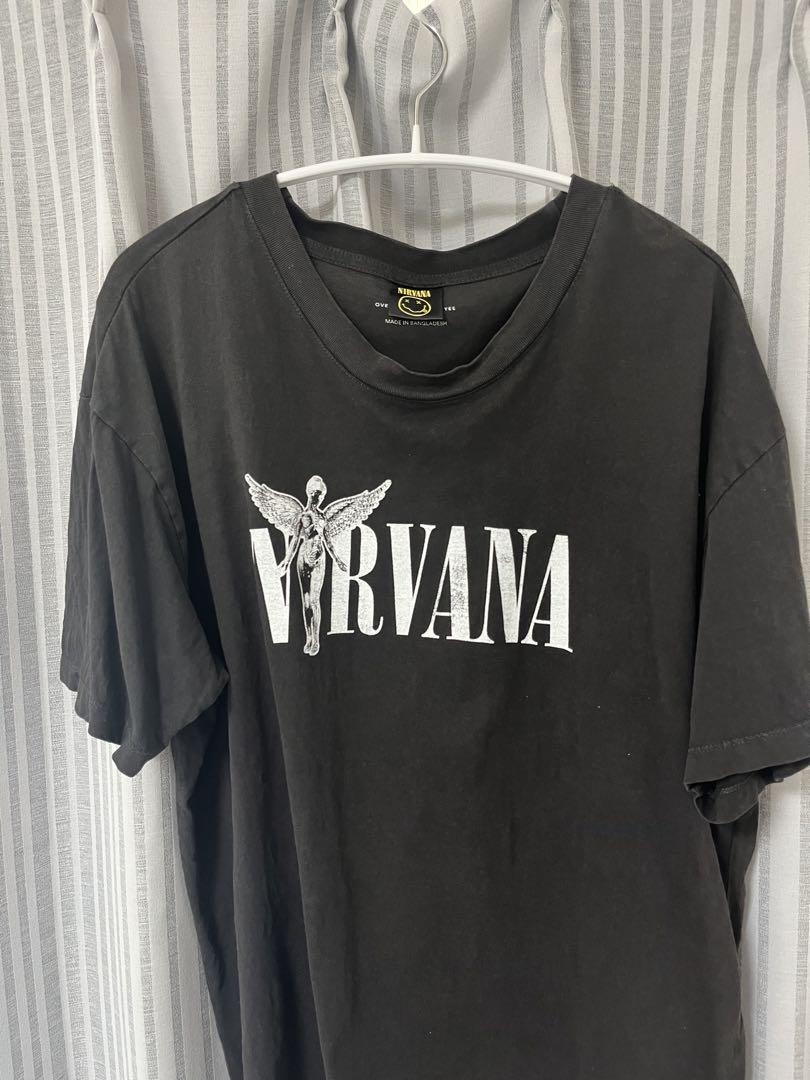 NIRVANA オーバーサイズグラフィックTシャツ M ブラック - メルカリ