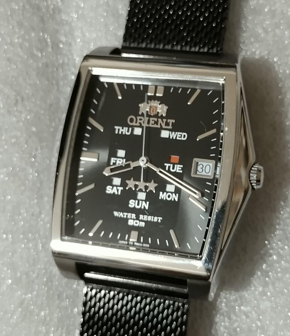 【美品動作品】オリエント ORIENT トノー型 自動巻 機械式 腕時計