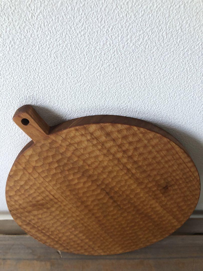 美品 小沢賢一 カッティングボード トレー 木製 丸