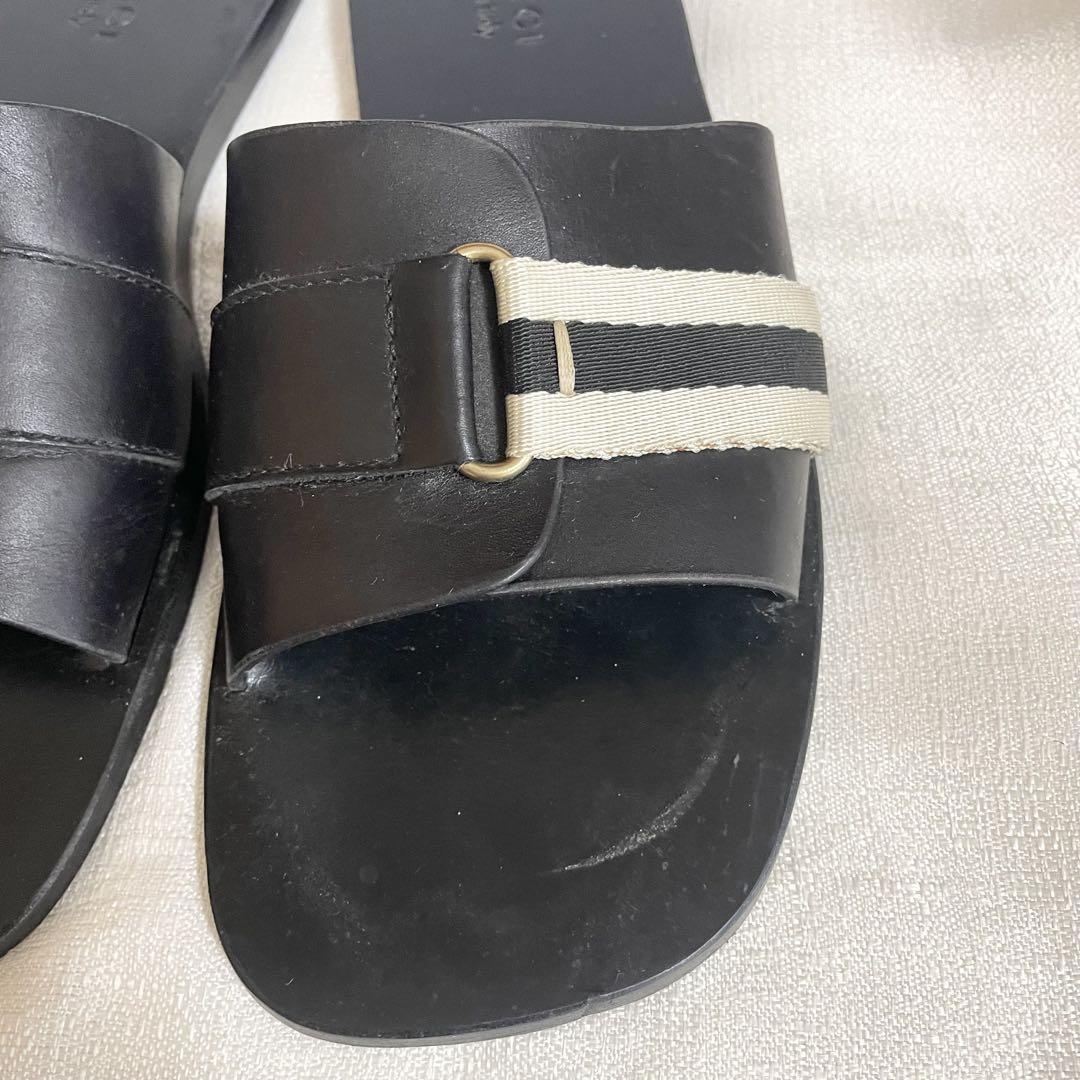 GUCCI レザー　サンダル　メンズ　ブラック　27.5cm 送料無料