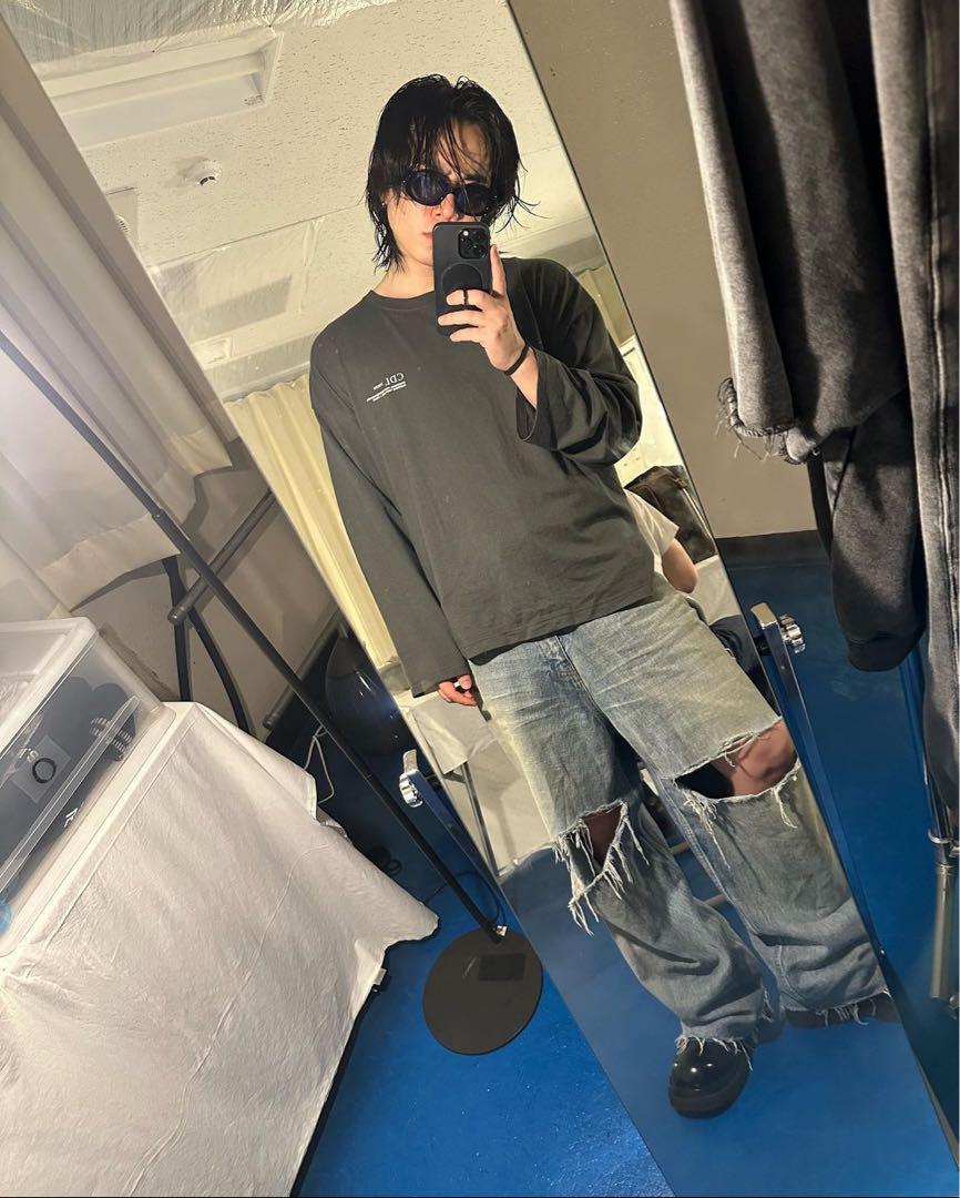 ダメージワイドデニム 登坂広臣着用