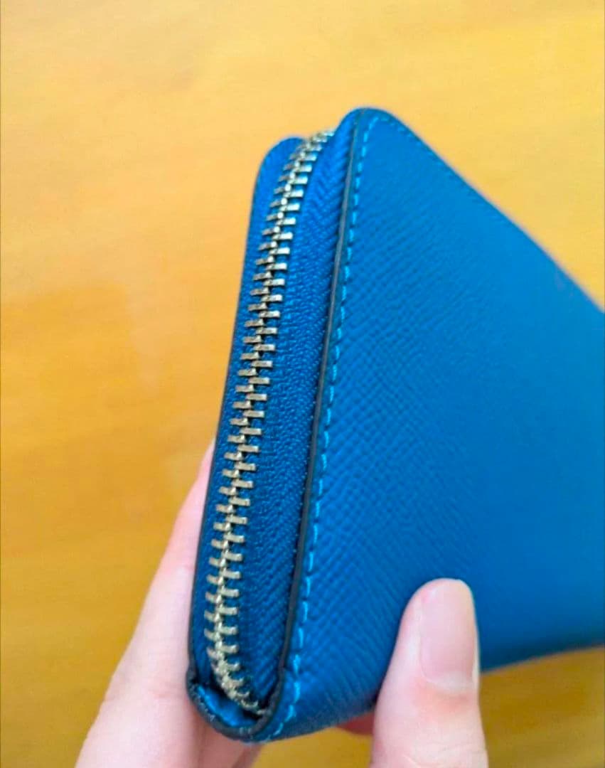 【美品】COACH 長財布 青