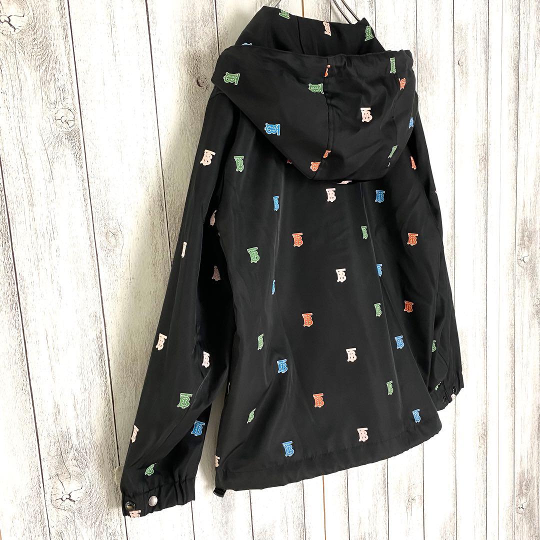【極美品☆激レア】バーバリー TBロゴ 総柄 ナイロンジャケット ブラック 36