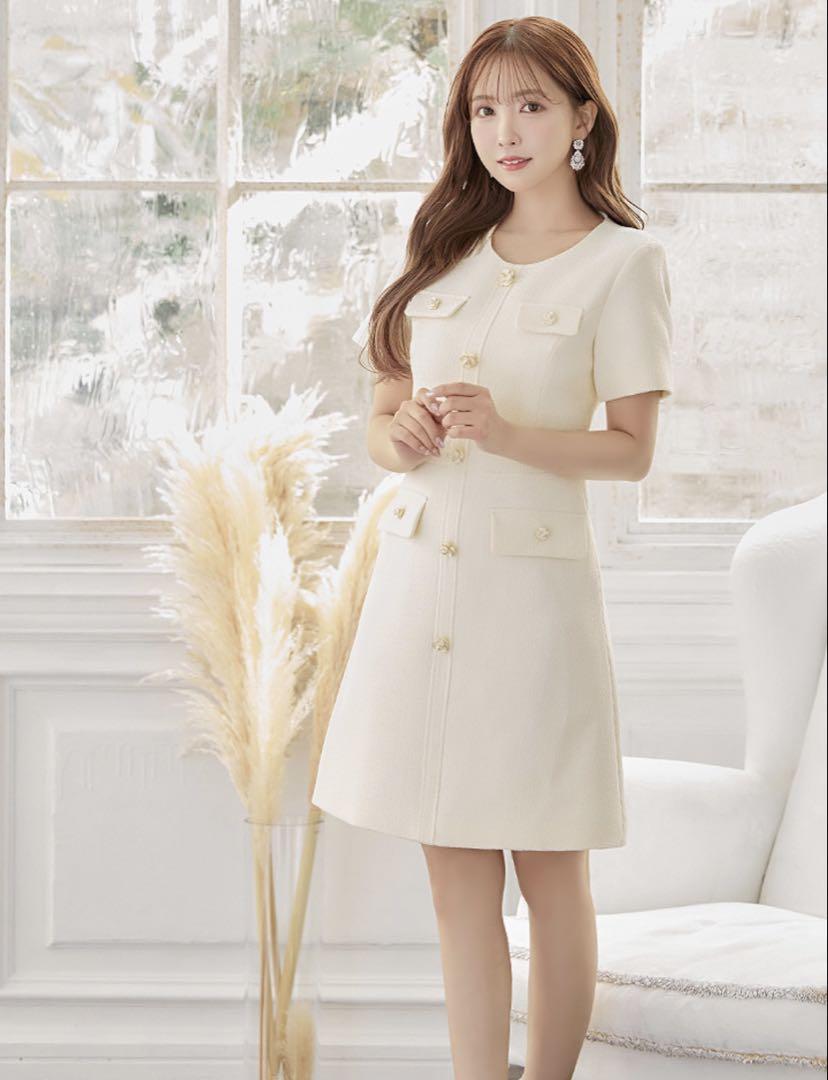【使い勝手の良い】 美品】sugar お花ボタンミニワンピース シュガー エルケイ ワンピース