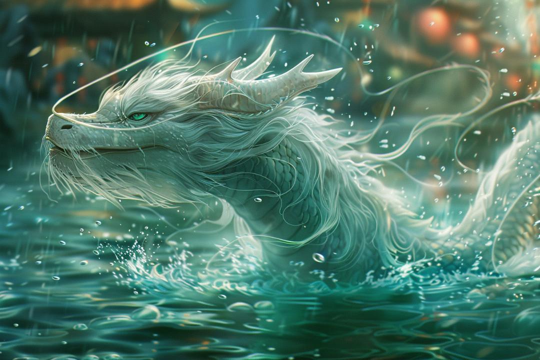 開運•風水•絵画風•ヒーリングアート】✨水龍✨No.13 - メルカリ