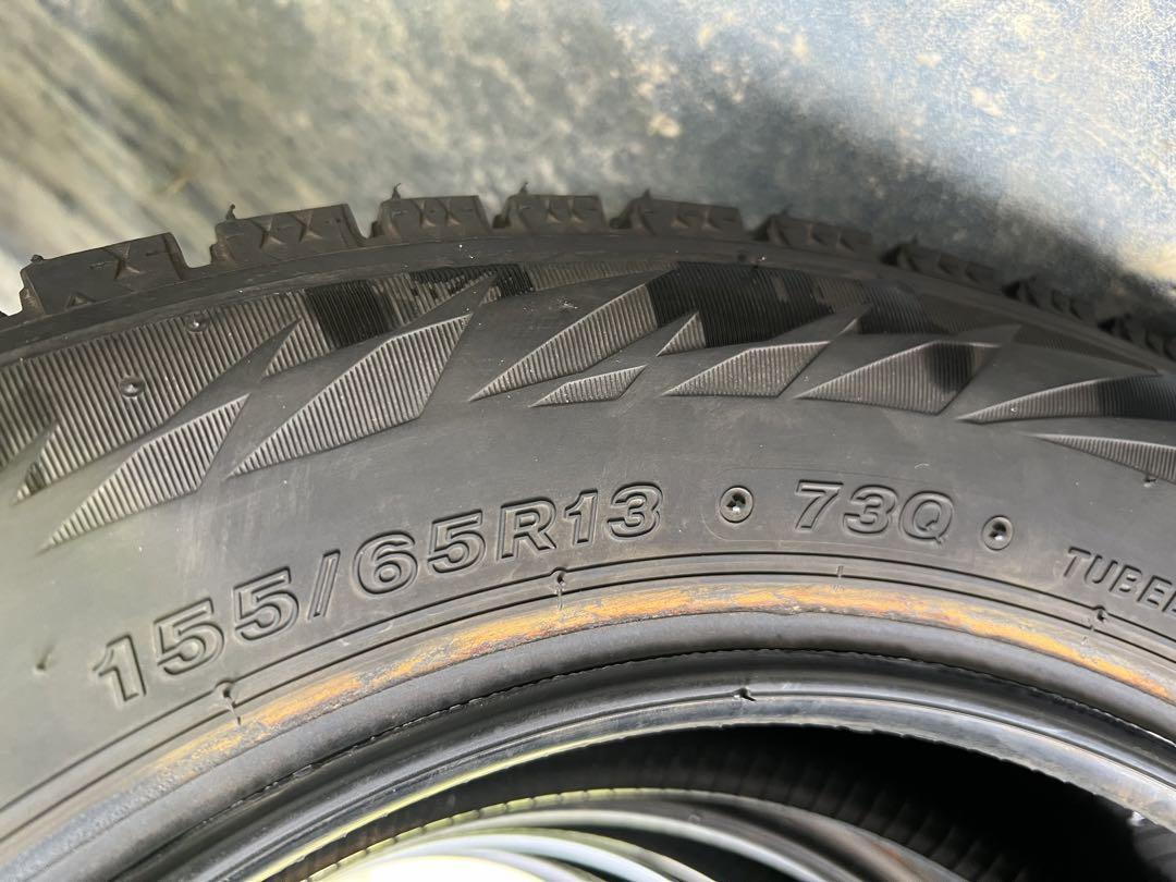 ブリヂストンスタッドレス155／65R13 73Q深溝