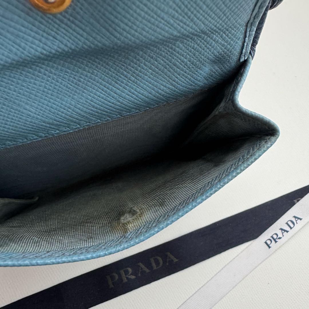【美品】 815 PRADA プラダ サフィアーノ 2つ折り財布