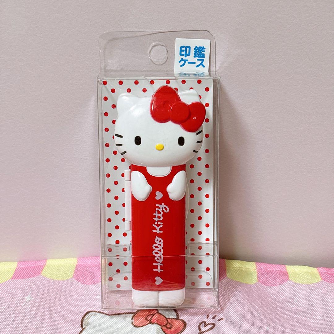 サンリオ ❤️ ハローキティ ダイカット 朱肉付き 印鑑ケース