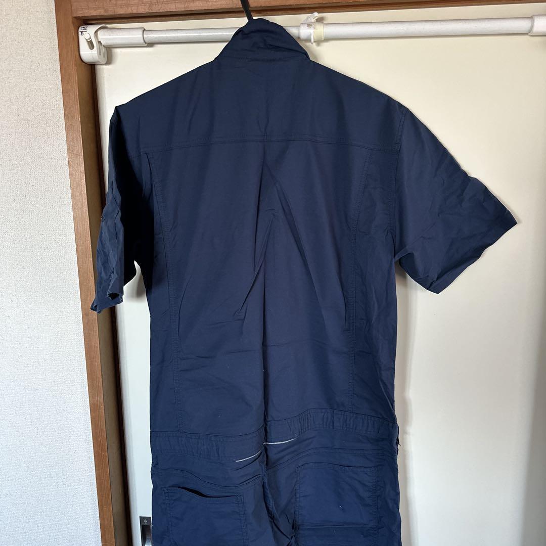 Dickies ネイビーオーバーオール つなぎ　半袖　３L