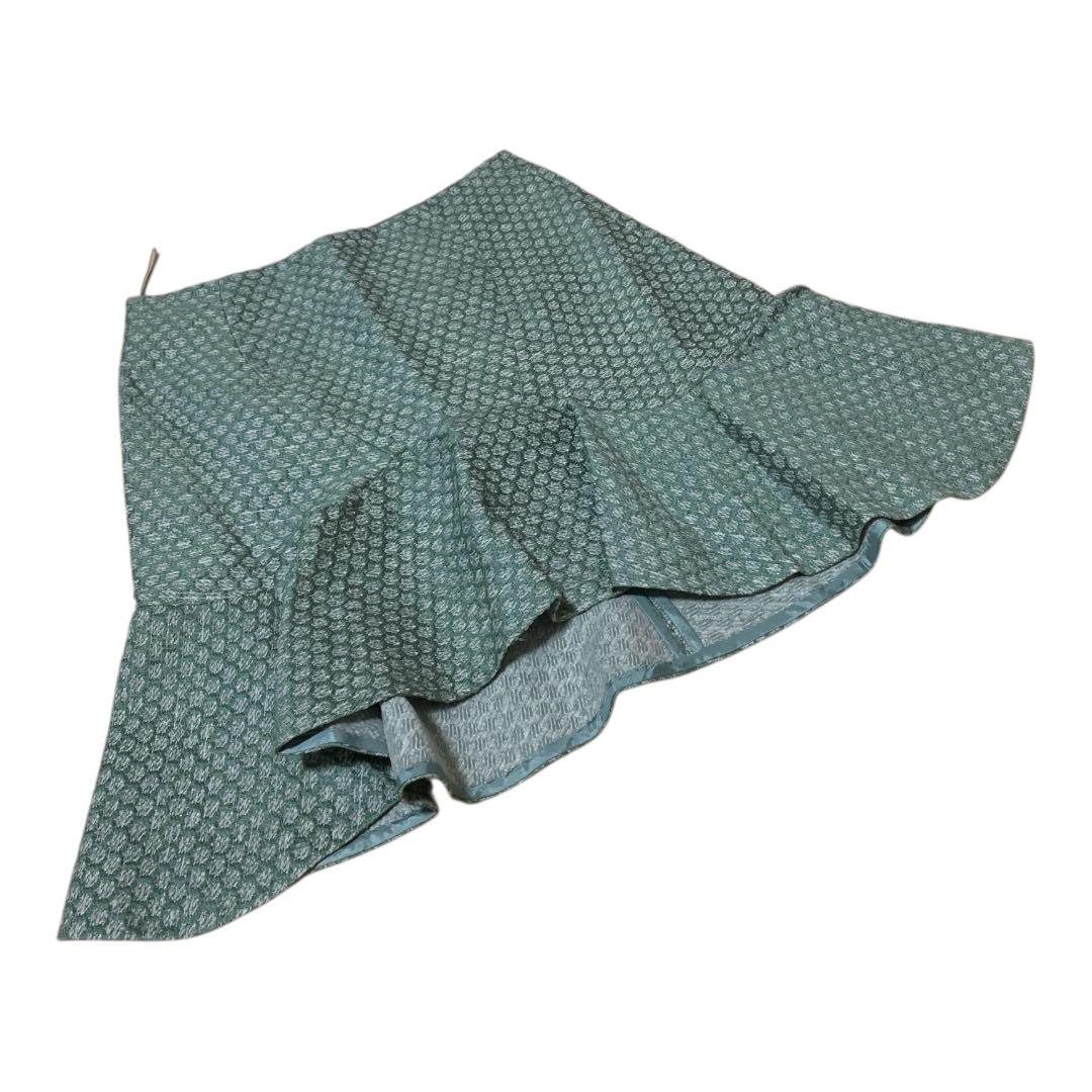 【即日配送】CARVEN カルヴェン　総柄　スカート　緑　サイズ40
