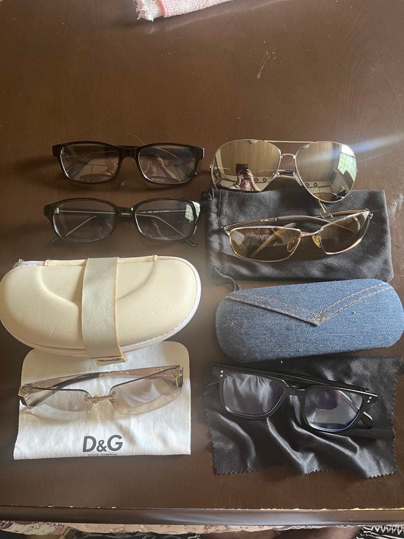 D&G 伊達メガネ　偏光サングラスセット