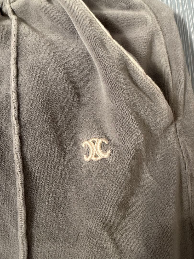 CELINE グレー ベロアスウェットパンツ Sサイズ CELINE グレー ベロアスウェットパンツ Sサイズ