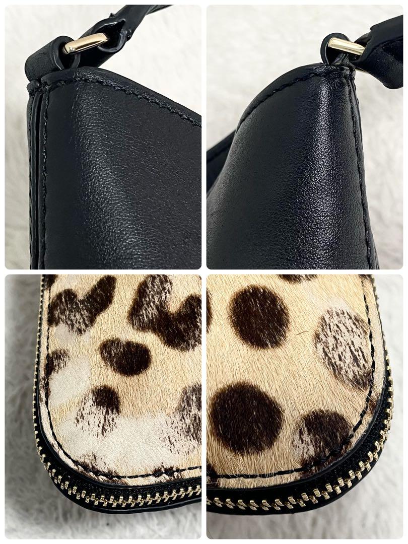 美品 トリーバーチ ショルダーバッグ ハラコ レザー ロゴ金具 肩掛け可 大容量