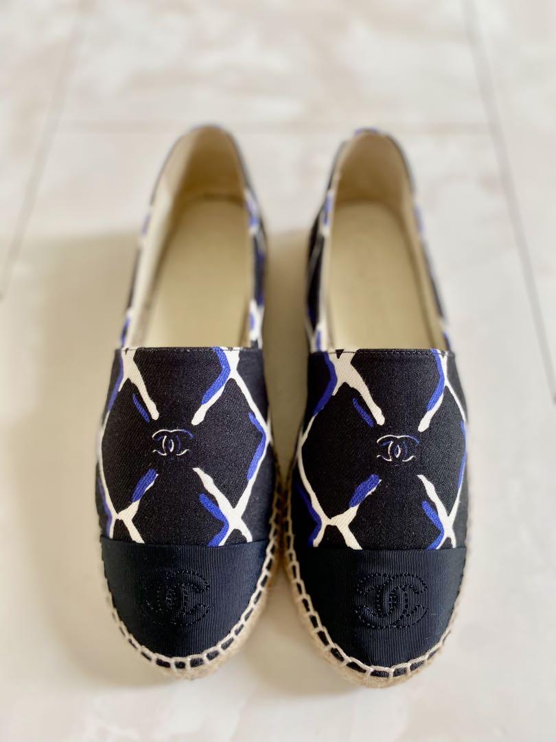 美品 シャネル ココビーチ エスパドリーユ スニーカー 黒 23 CHANEL