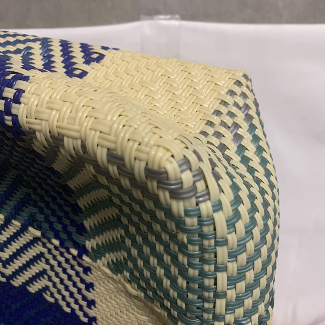 J2252[WOVEN ウーヴン] メキシコ製 バスケットバッグ　ミドルサイズ