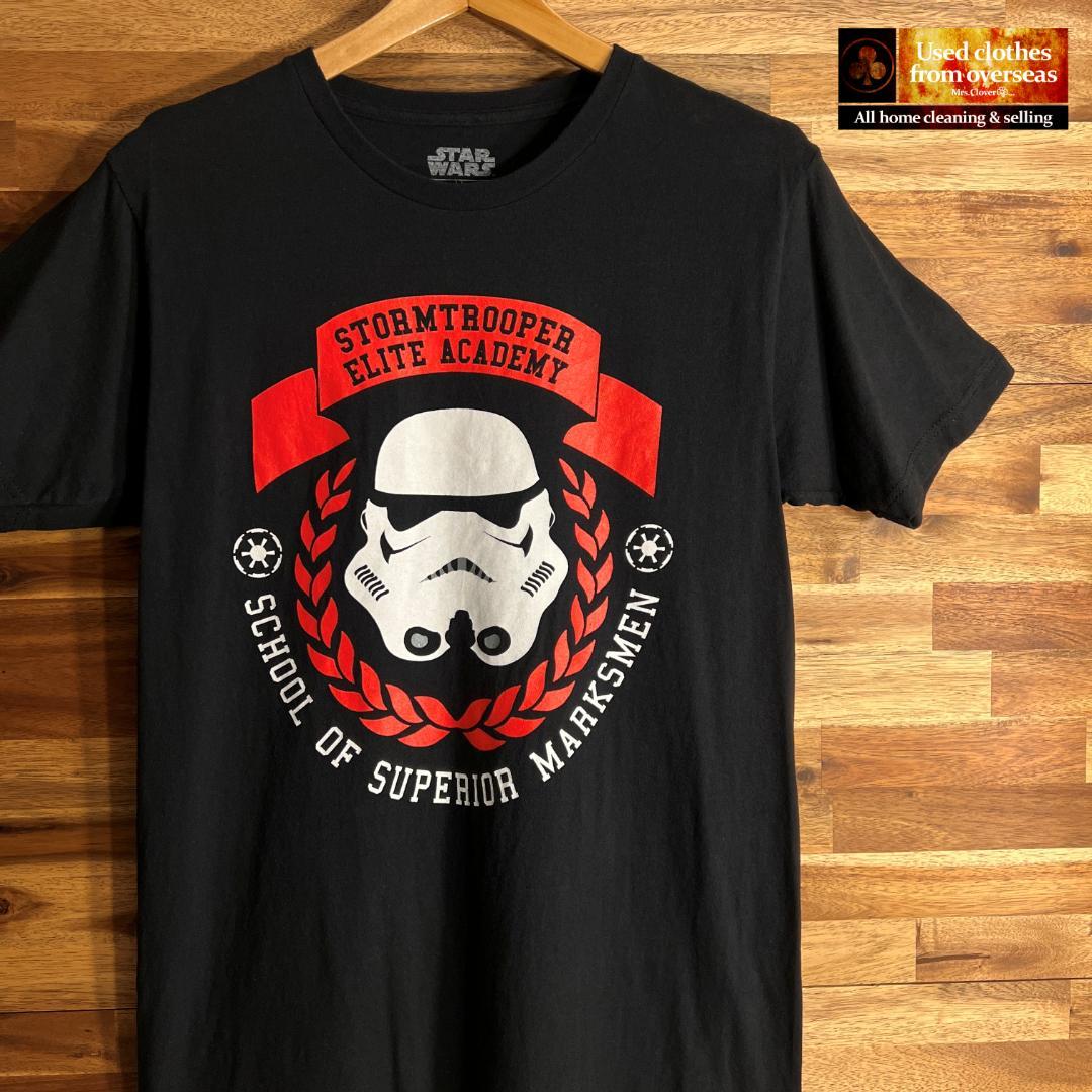 【O56】スターウォーズ 半袖 Tシャツ ブラック プリント M