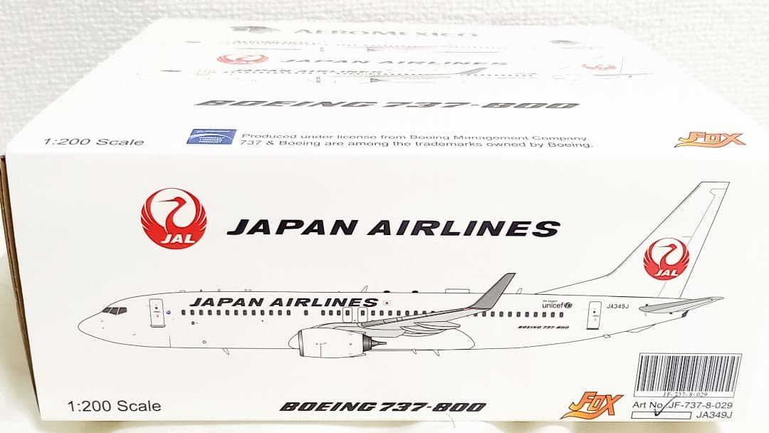 JFOX 1/200 JAL 日本航空 B737-800 JA349J 完成品 JFOX 1/200 JAL 日本航空 B737-800 JA349J 完成品
