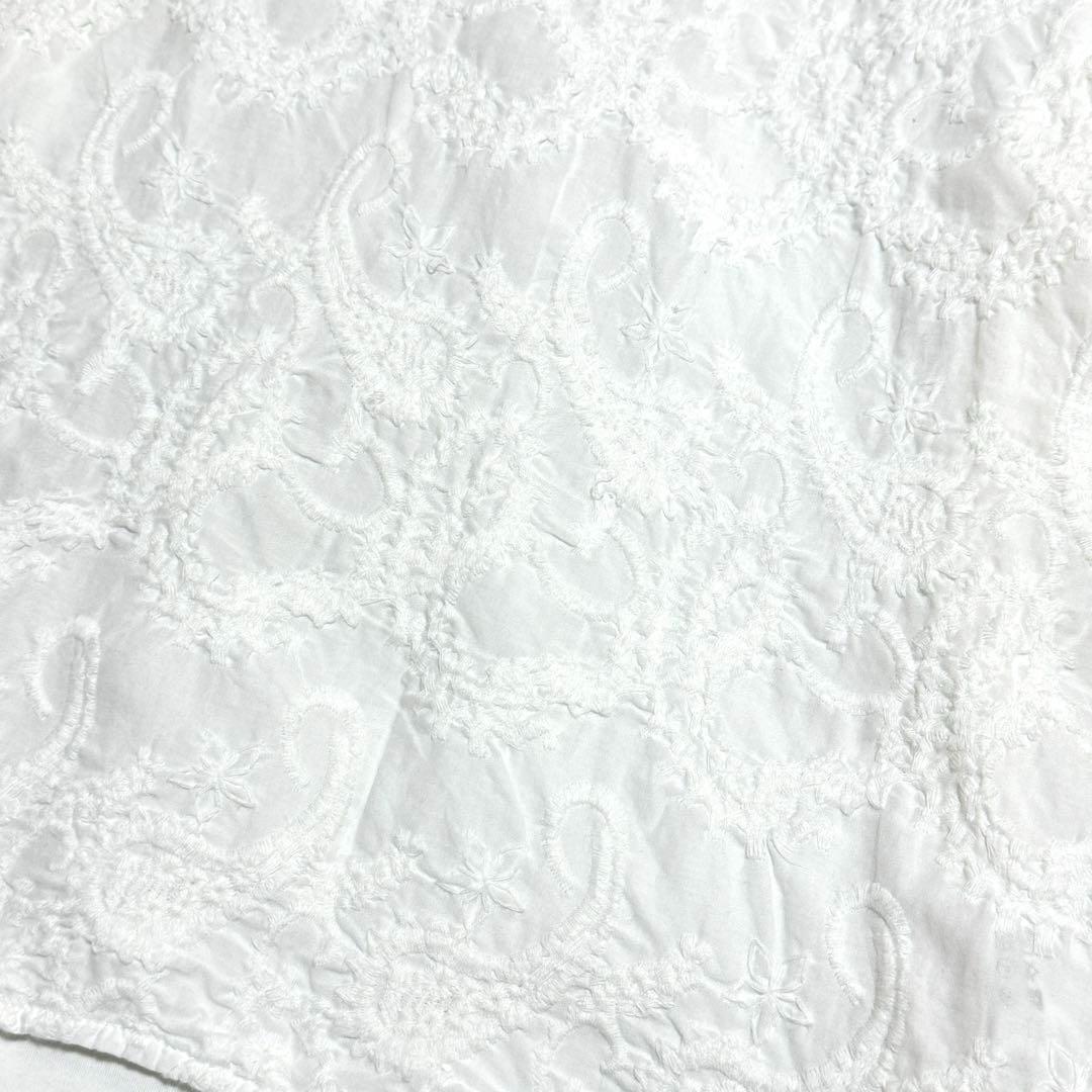 ビアズリー フロント刺繍 コットン カットソー プルオーバー