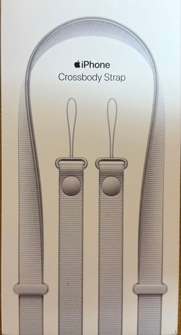 iPhone クロスボディストラップ ライトグレー 純正品新品、♥