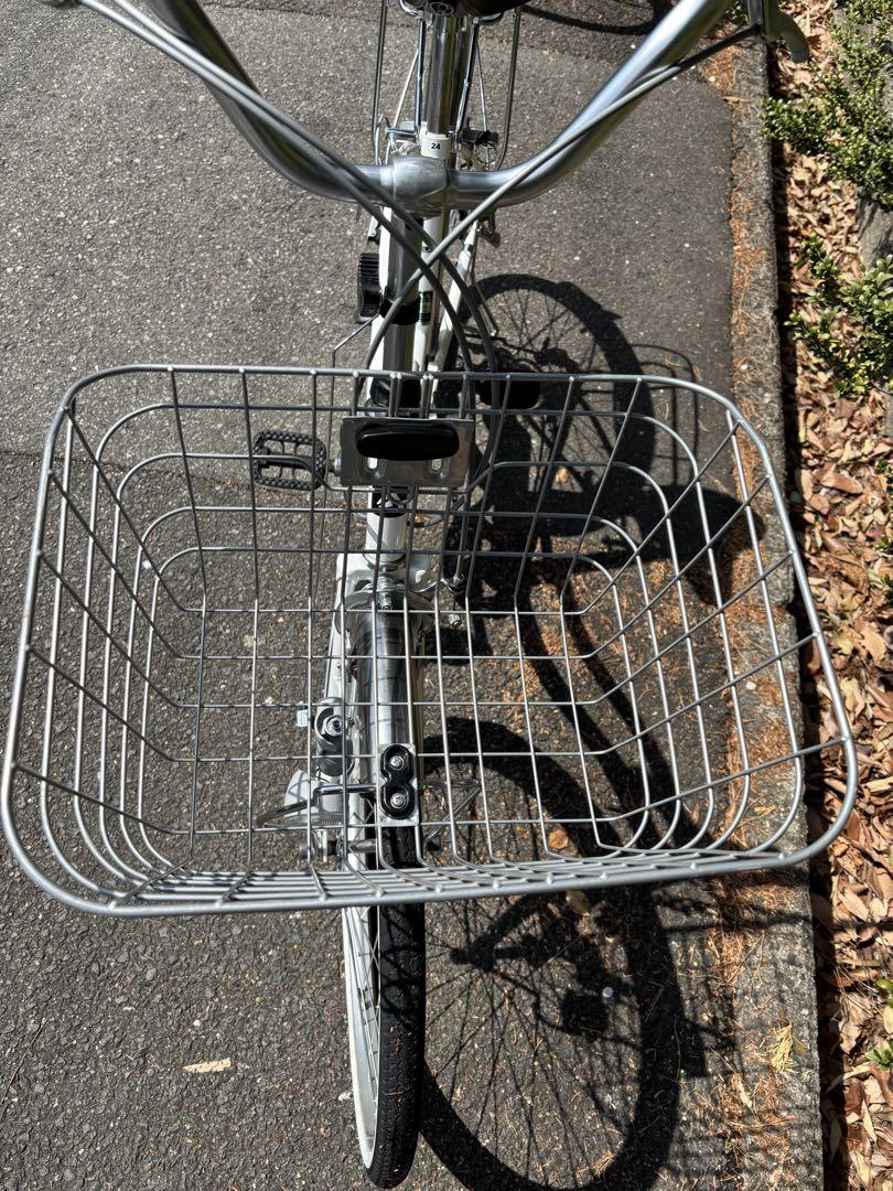 【お引取のみ】 Asahiアサヒ自転車 ホワイト シティサイクル 前カゴ付き
