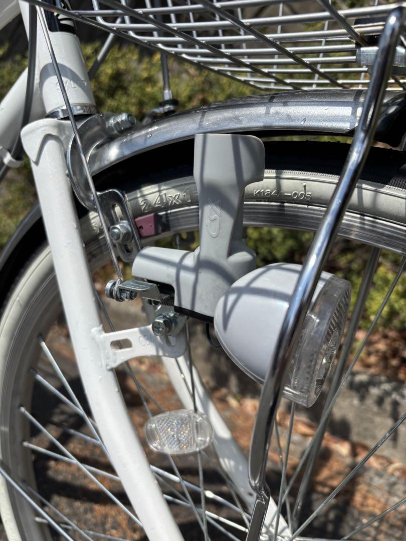 【お引取のみ】 Asahiアサヒ自転車 ホワイト シティサイクル 前カゴ付き