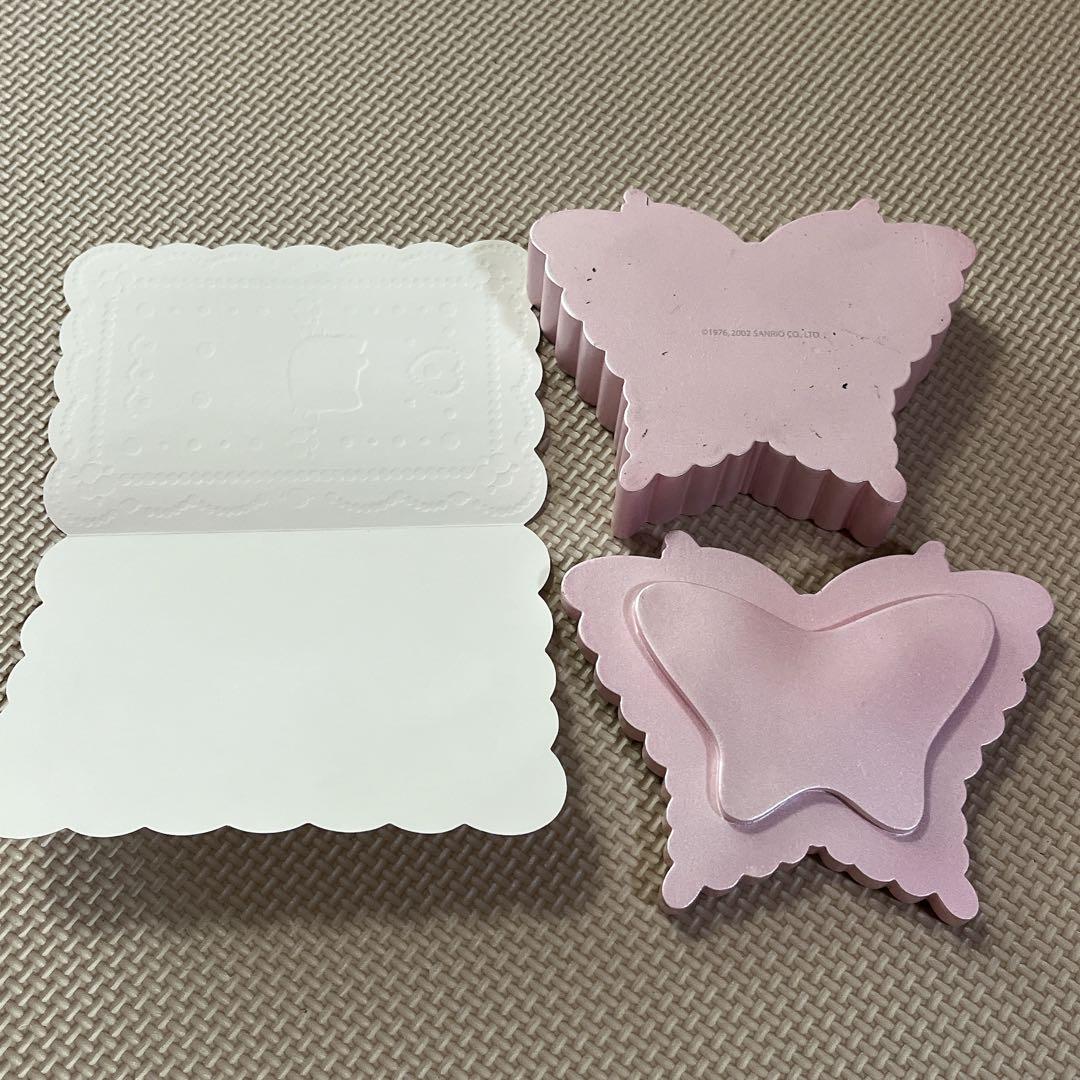 m*o様 レア 蝶 平成レトロ ハローキティ 　ピンク　パステル　小物ケース　ポ