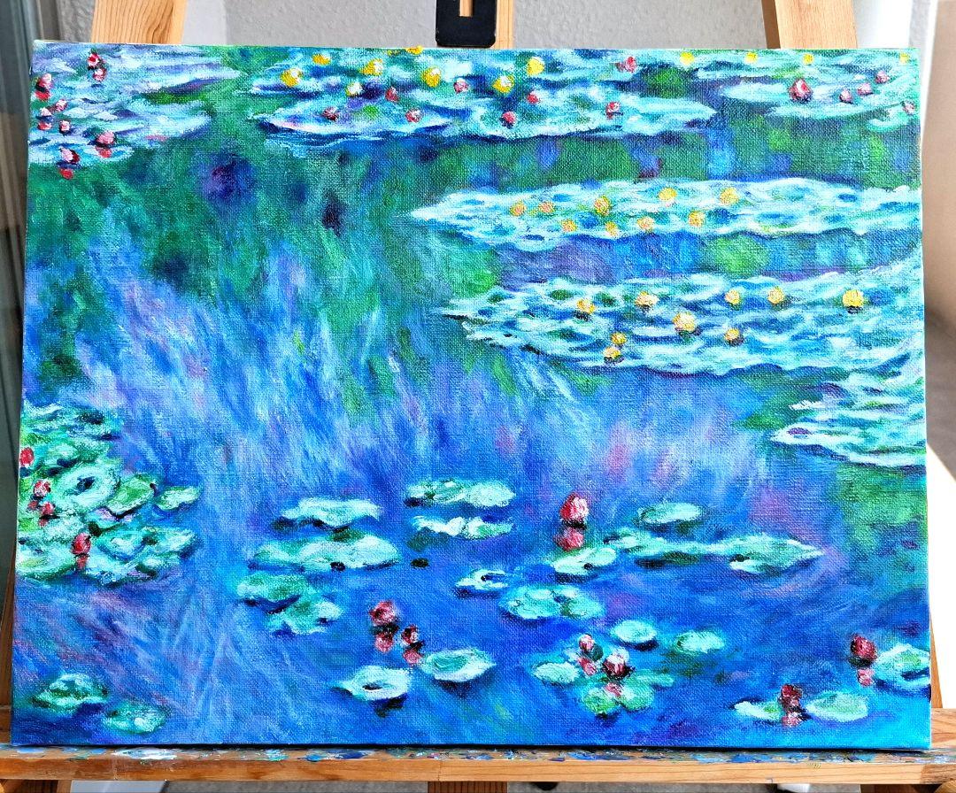 複製画 送料無料 絵画 油彩画 油絵 模写クロード・モネ「睡蓮