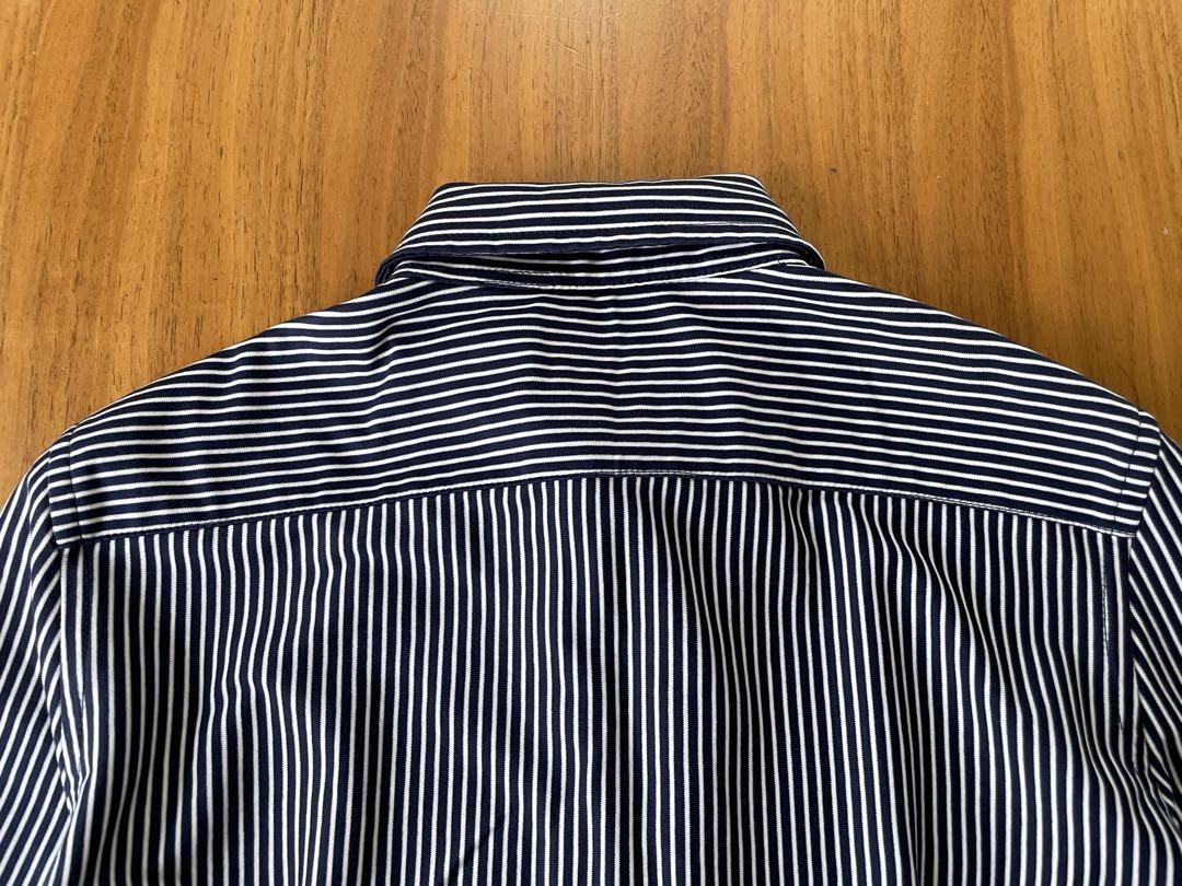 【美品✨】ポロラルフローレン　長袖シャツ　ネイビー/ホワイト　ニットドレスシャツ