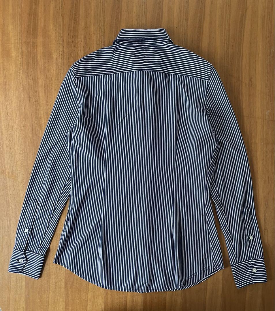 【美品✨】ポロラルフローレン　長袖シャツ　ネイビー/ホワイト　ニットドレスシャツ