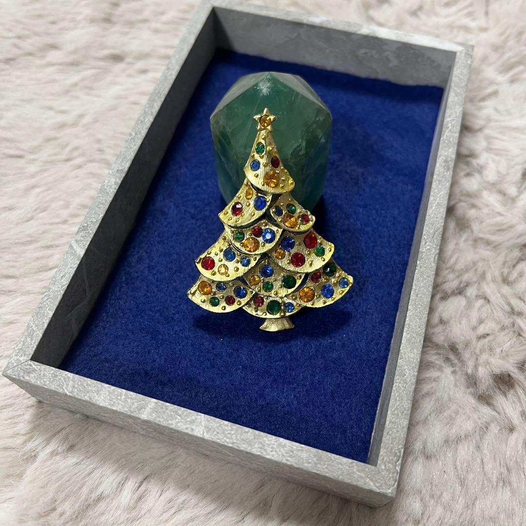 クリスマスツリーブローチ目立った傷や汚れなし