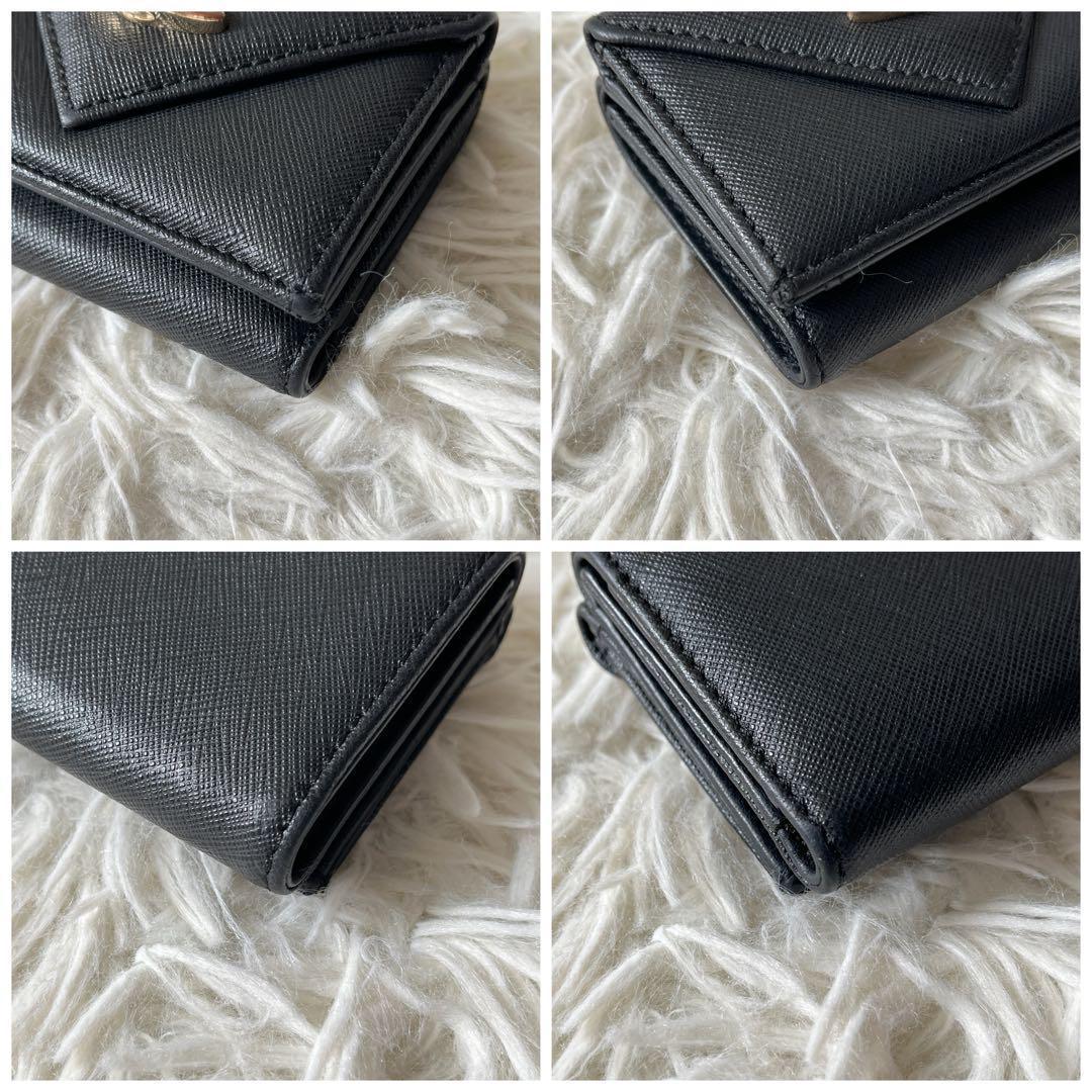 極美品】 ヴィヴィアンウエストウッド ブラック 黒 三つ折り財布
