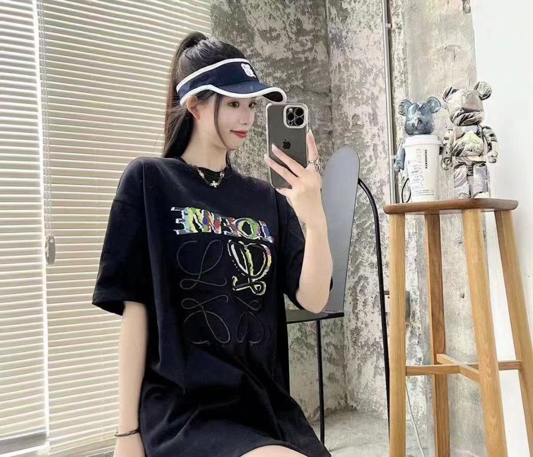 LOEWE ブラック Tシャツ グラフィックプリントS