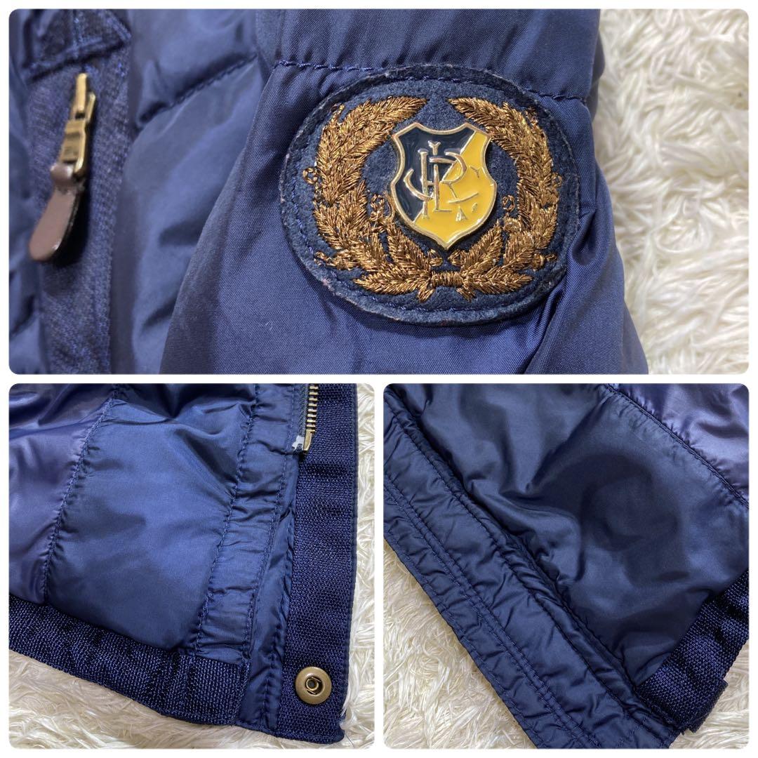 G925【ラルフローレン】ダウンロングコート(140)希少 フード取り外し