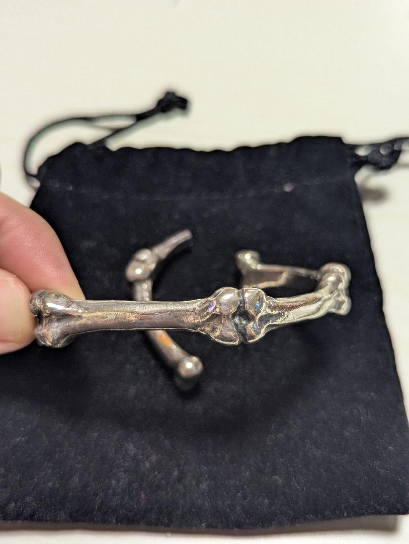 【ジャンク品】クレイジーピッグ シルバー925 ボーンズバングル