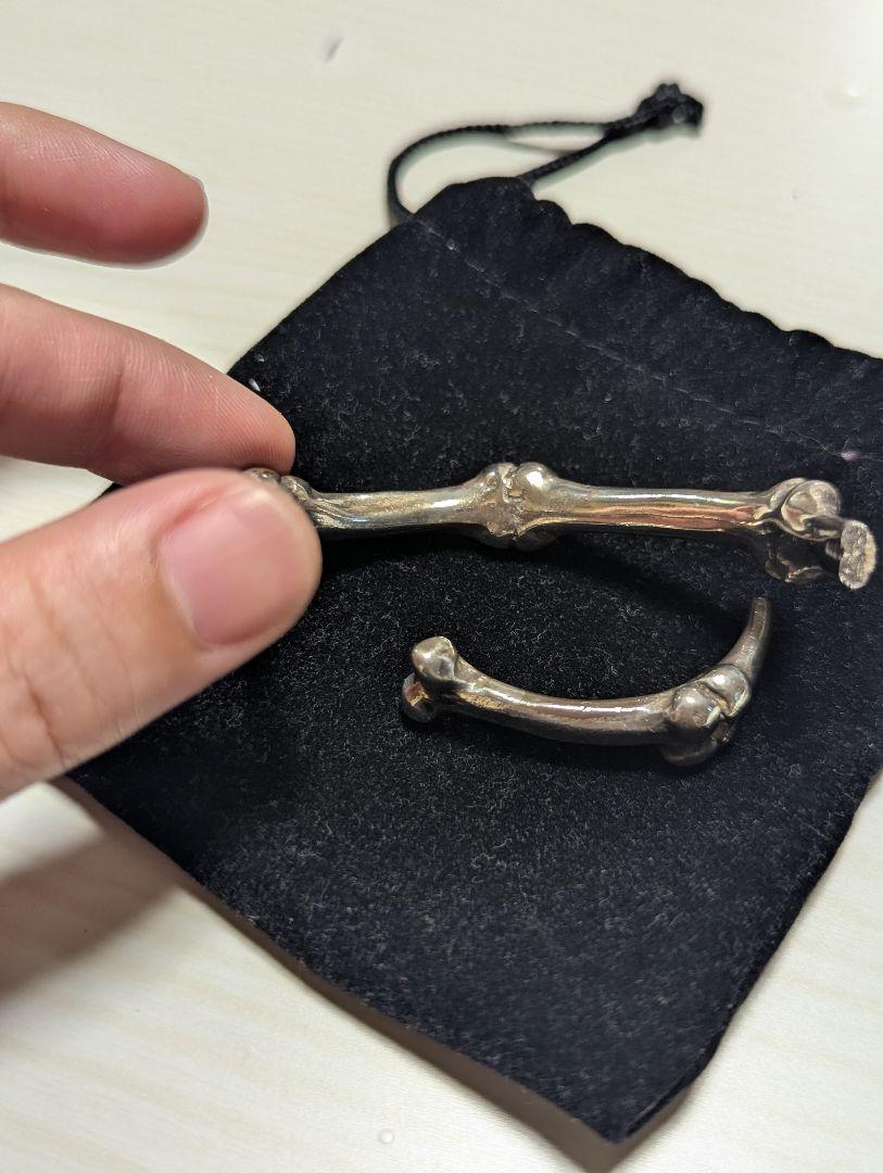 【ジャンク品】クレイジーピッグ シルバー925 ボーンズバングル