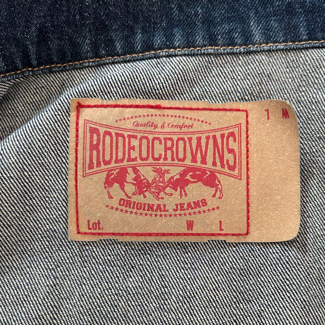 RODEO CROWNS・ドッキングデニムジャケットカーキ 個性派