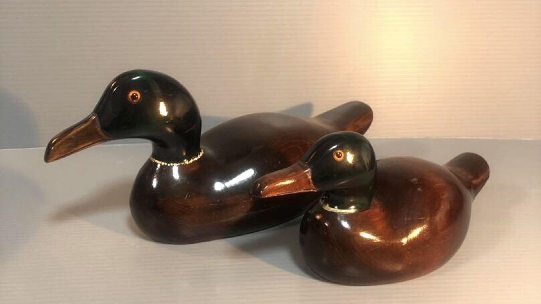 ♦︎TSUBOGEN Wood Decoy ♦︎坪源 デコイ 鴨ペア♦︎