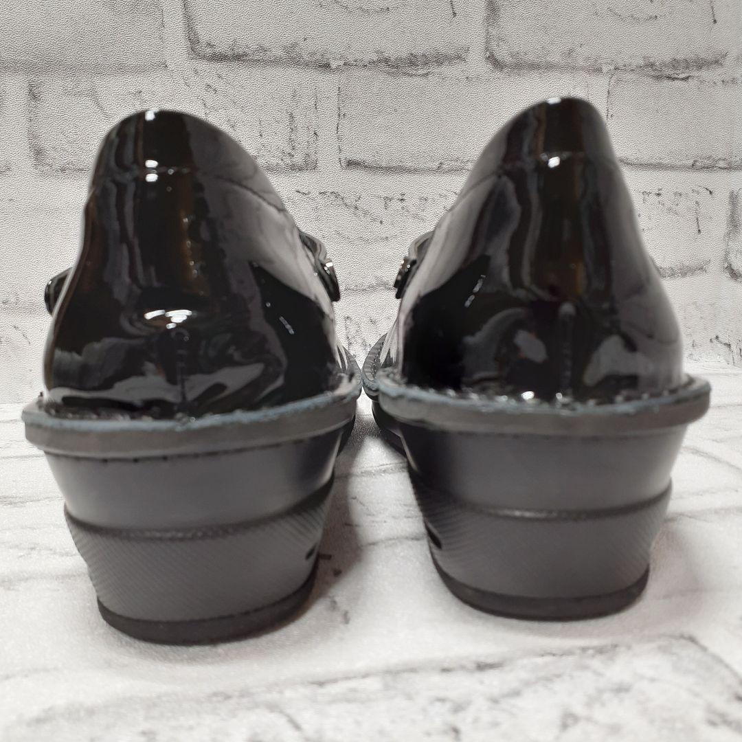 Grob Kaufmann エナメル2WAY パンプス黒24cm