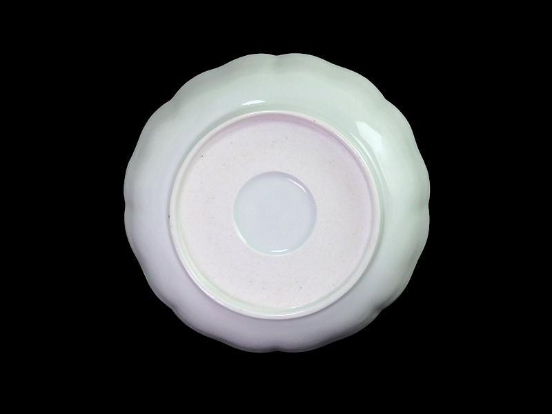 古伊万里　染錦　葡萄紋に蝶の図　膾皿　３客　B179 AS-CXu