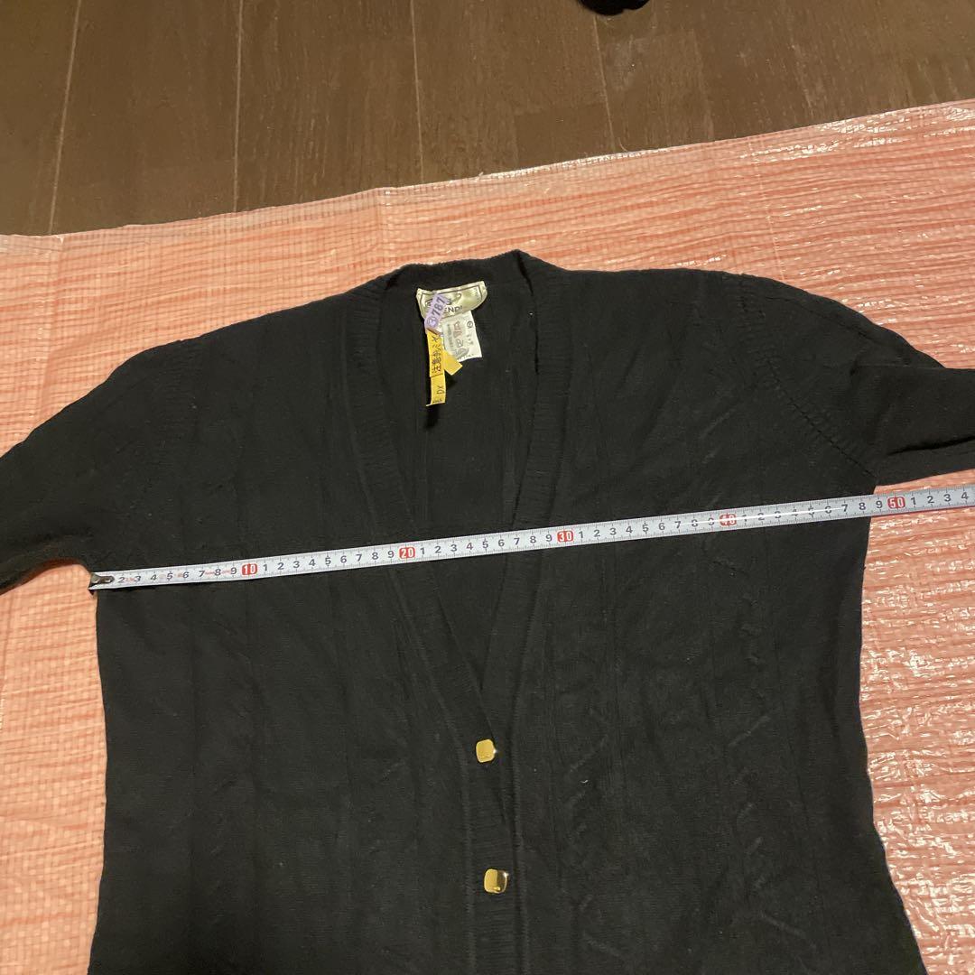 FENDI 黒 長袖カーディガン 46