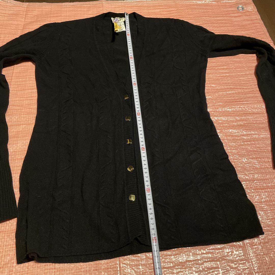 FENDI 黒 長袖カーディガン 46
