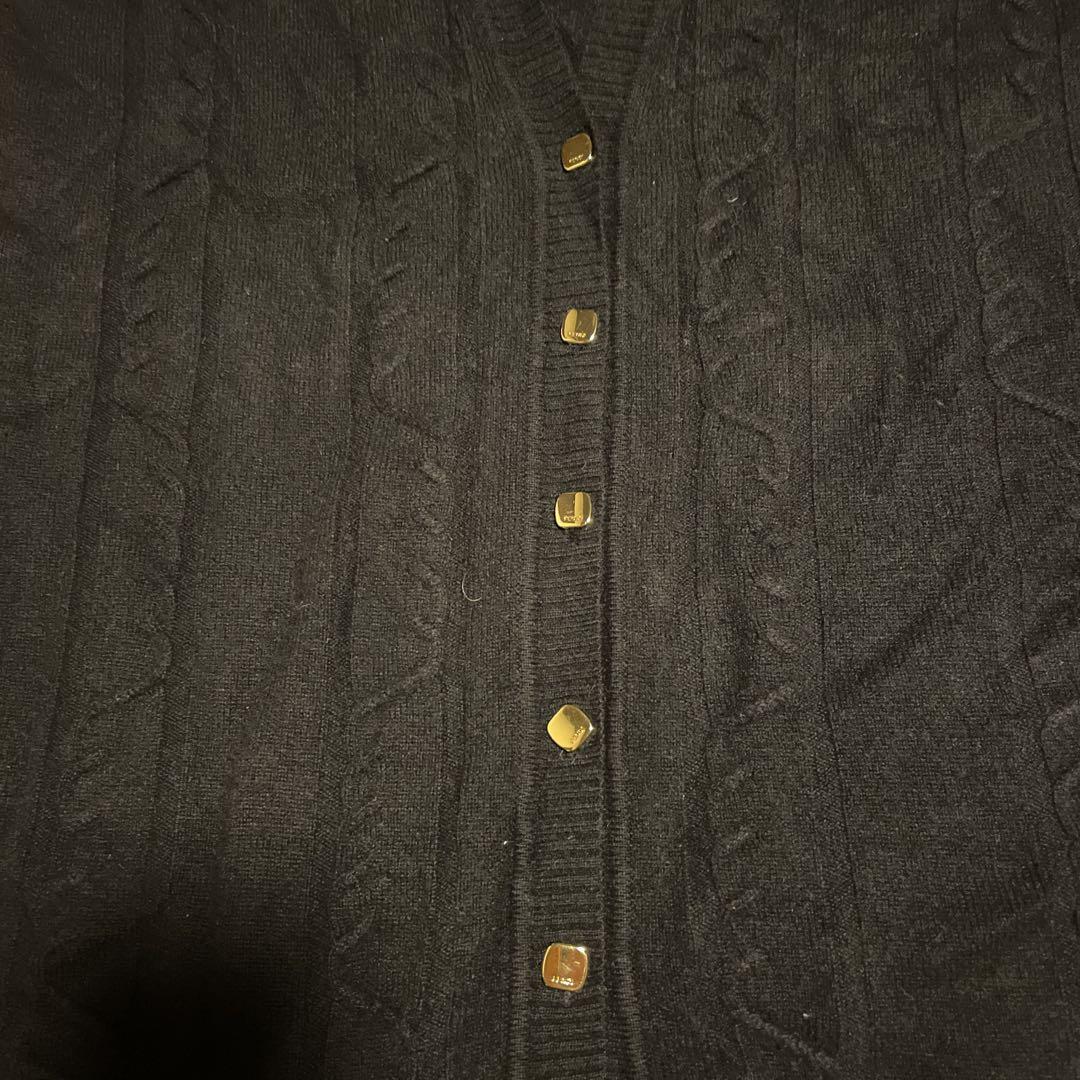 FENDI 黒 長袖カーディガン 46