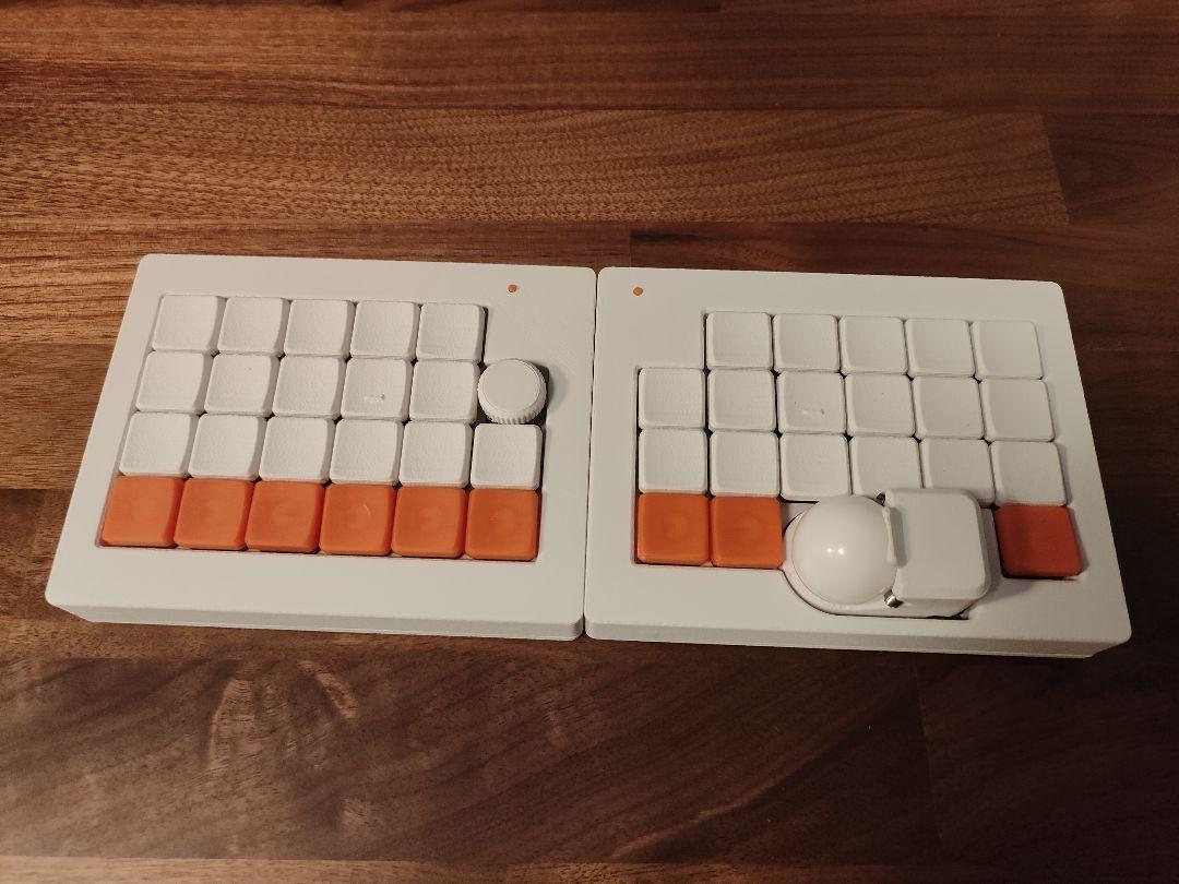 Orbee トラックボール ロープロファイル 無線分割キーボード zmk