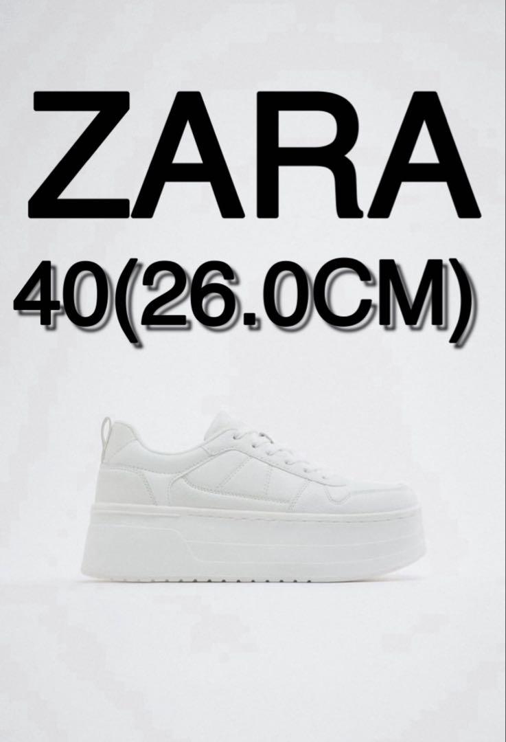 【完売商品】ZARA プラットフォーム　スニーカー　白　ホワイト　【激レア】